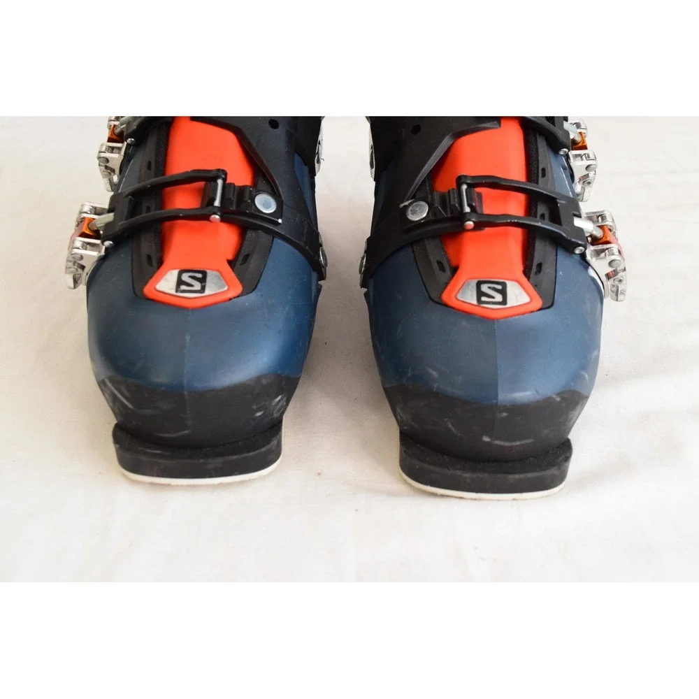 Salomon QST Pro 120 Ski Boots 26.5 Blue Orange Custom Shell Alpine Mens Touring